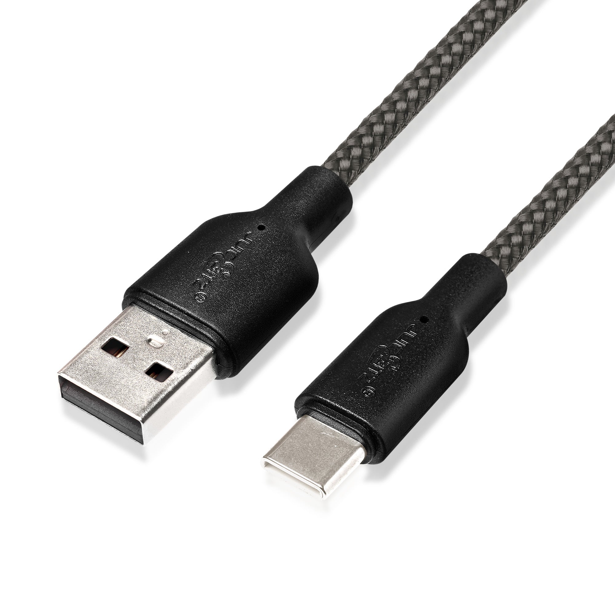 Braided USB-A to USB-C (USB2.0) 60W Fast Charger Data Cable - Grey