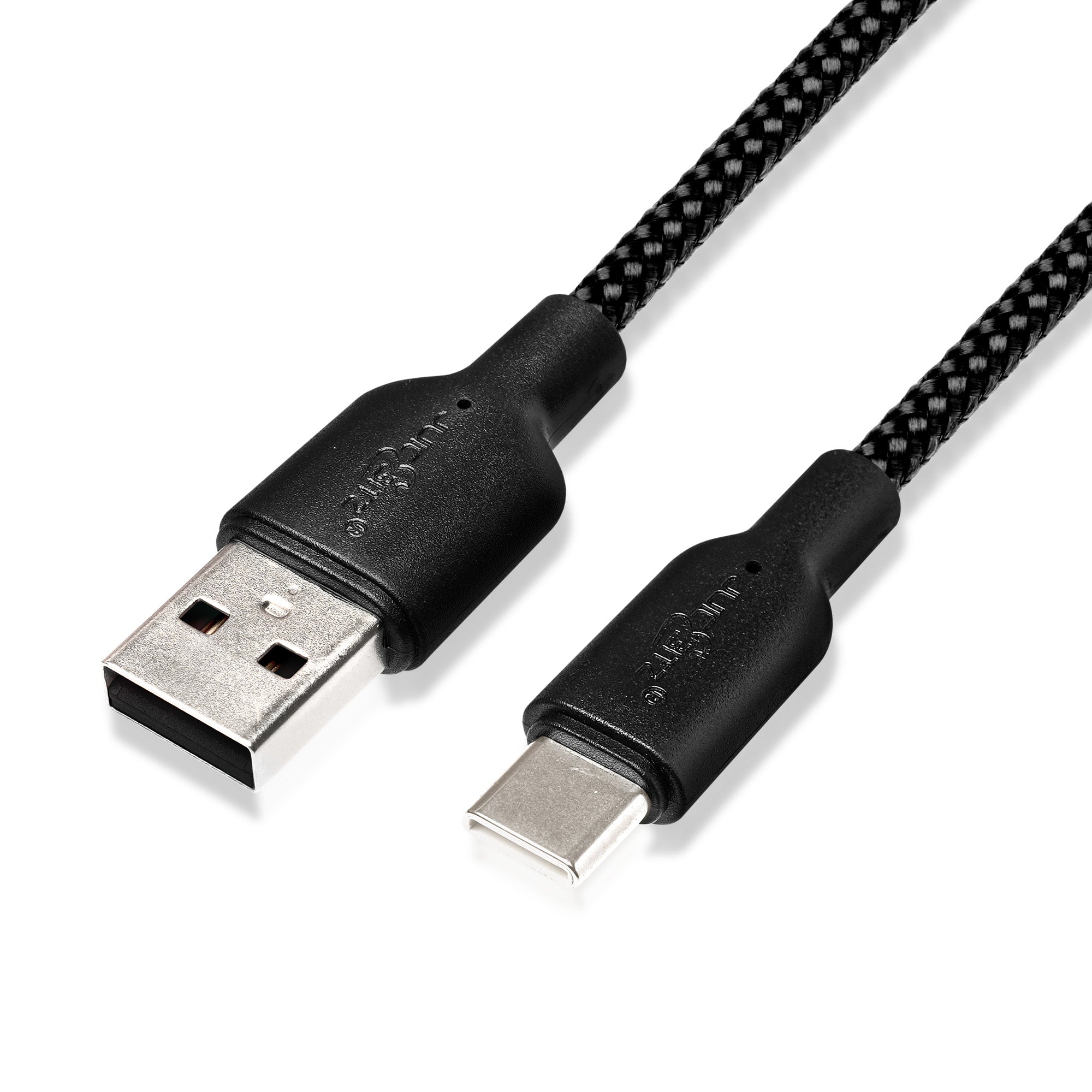 Braided USB-A to USB-C (USB2.0) 60W Fast Charger Data Cable - Black