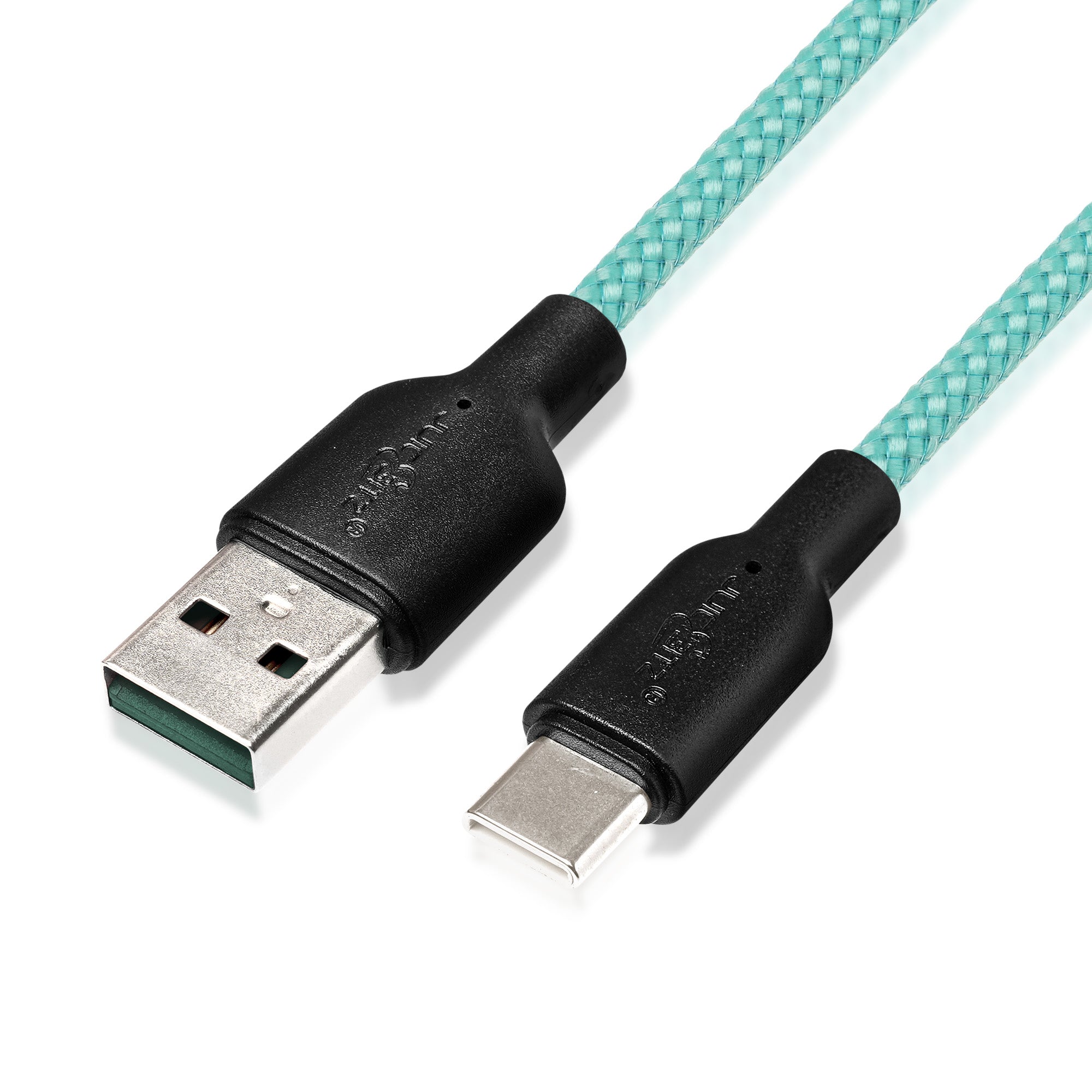 Braided USB-A to USB-C (USB2.0) 60W Fast Charger Data Cable - Turquoise