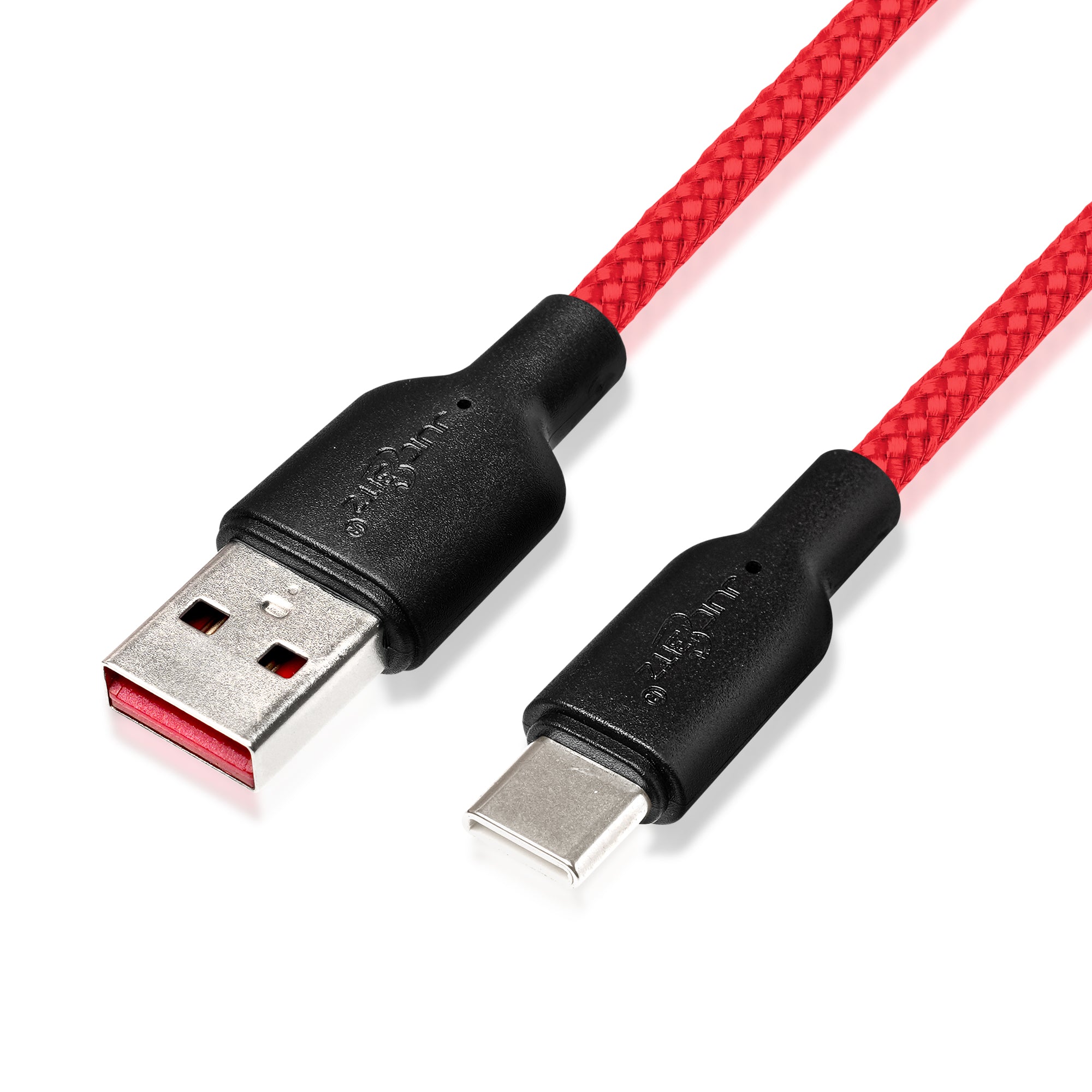 Braided USB-A to USB-C (USB2.0) 60W Fast Charger Data Cable - Red