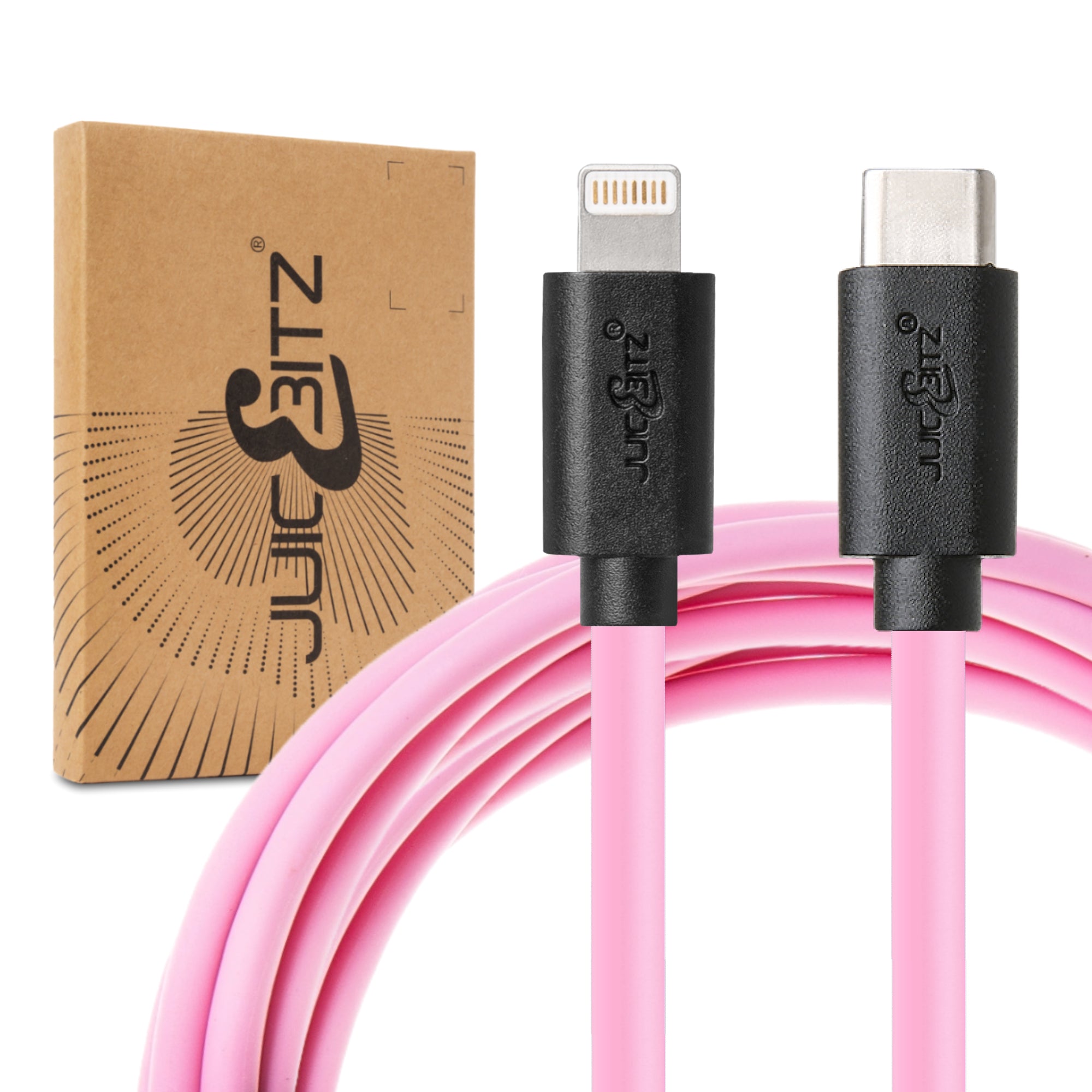 USB-C 3A Fast Charger Cable for iPhone 14 13 12 11 XR XS SE X 8 - Pink