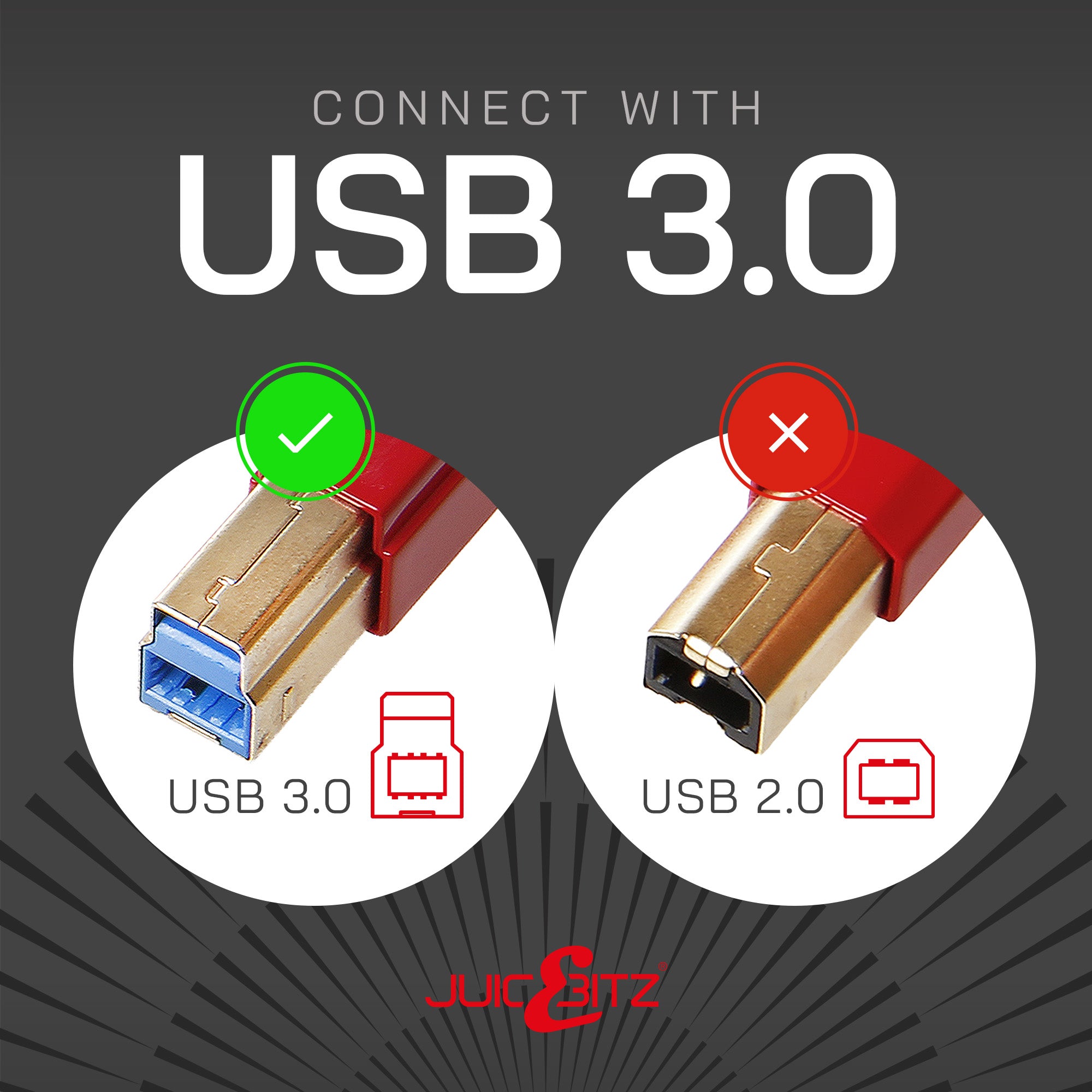 Premium USB 3.0 Male to Type-B Shielded (Printer Scanner) Cable